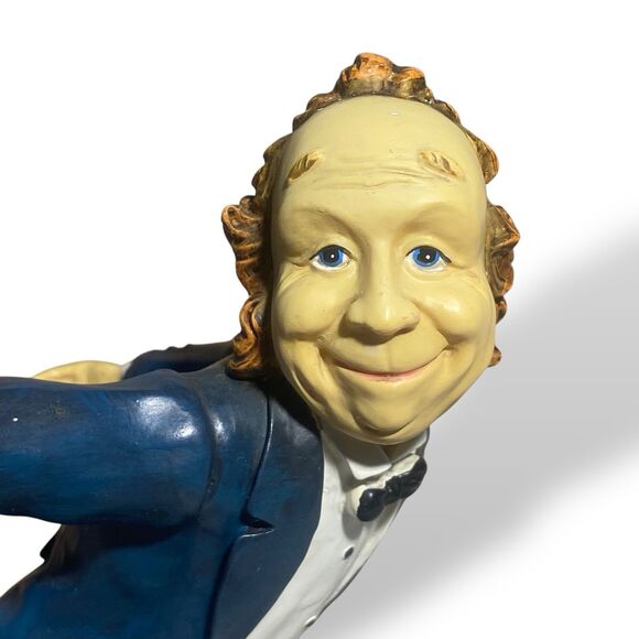 RARE Vintage Servant Waiter Figurine Wine Bottle Holder Stand Ceramic Statue - Picture 8 of 11